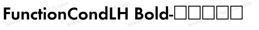 FunctionCondLH Bold字体转换
